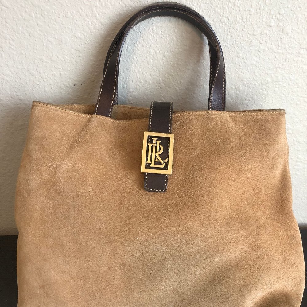 Ralph Lauren Tan Suede Purse